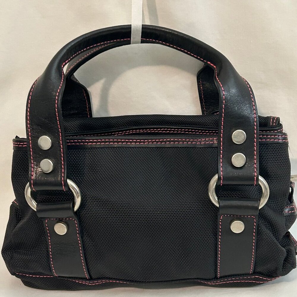 beautiful Versus made in Italy double zippers canvas handbag
